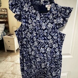 Vineyard Vines Navy and White Floral Dress